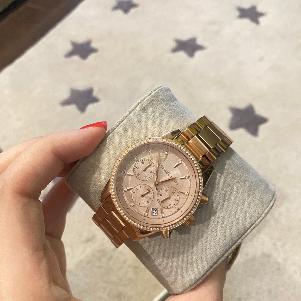 Michael Kors Ritz Rose Gold- Tone Watch